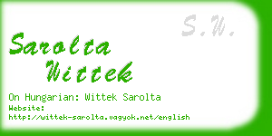 sarolta wittek business card